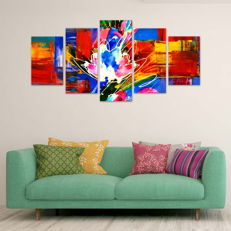 Tableau Abstrait Multicolore - TabloDéco.fr