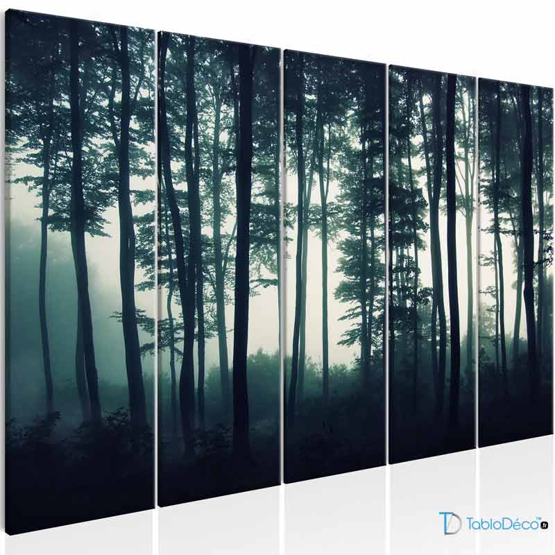 Tableau arbre dans la brume