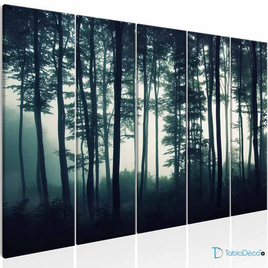 Tableau arbre dans la brume