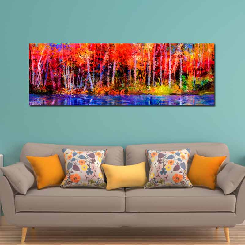 Tableau Décoratif d'Arbre Multicolore