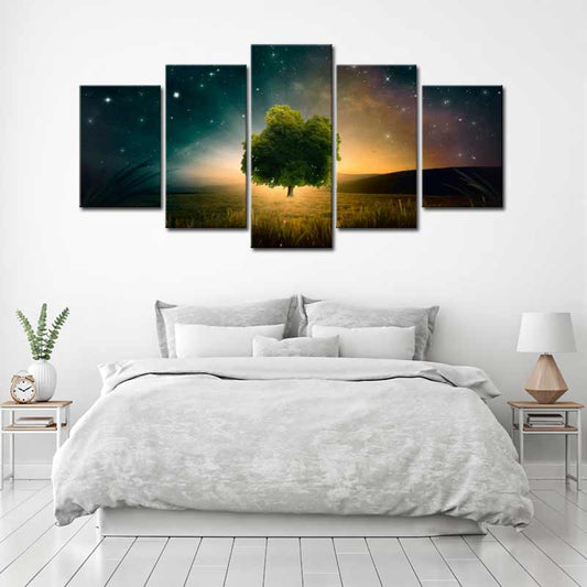Tableau Décoratif d'un Arbre de Nuit