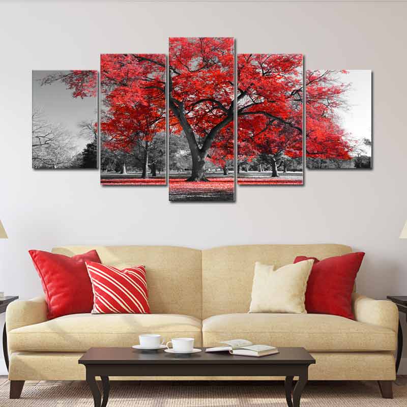 Tableau Arbre Rouge