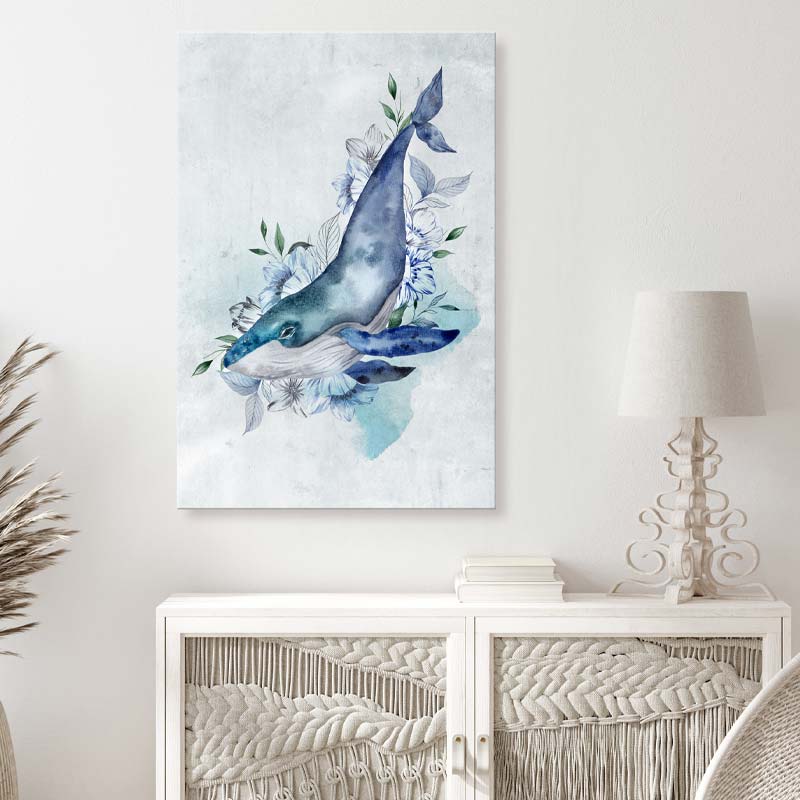 Toile murale décorative avec une Baleine