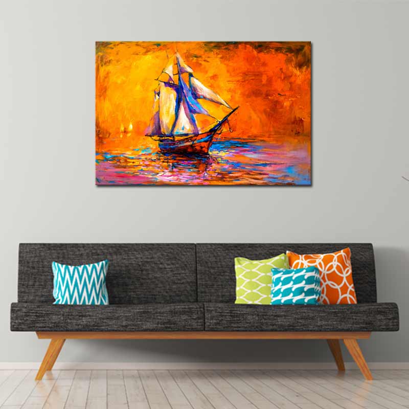 Tableau décoratif avec un Bateau