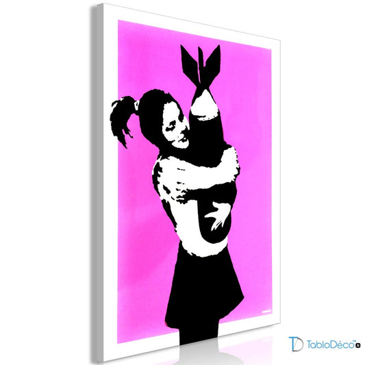 Acheter un Tableau sur toile Banksy Bomb Hugger - TabloDéco.fr