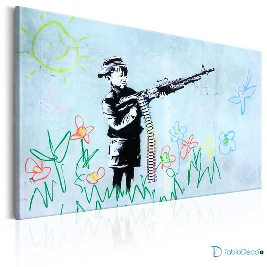 Tableau sur toile Banksy Crayon Boy
