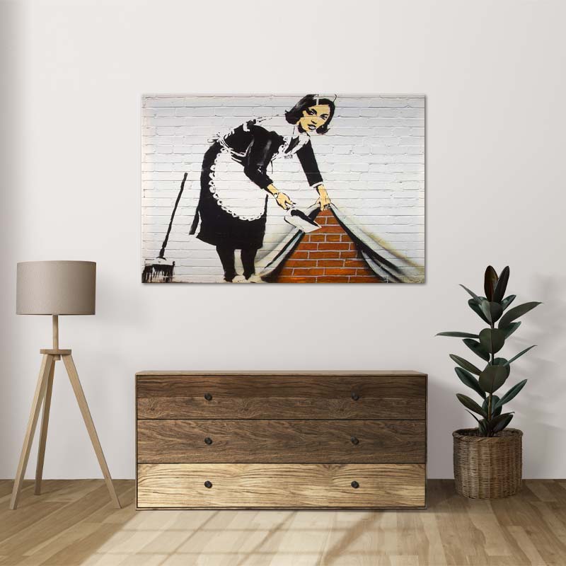 Tableau Banksy Femme de Ménage (Maid) - TabloDéco.fr