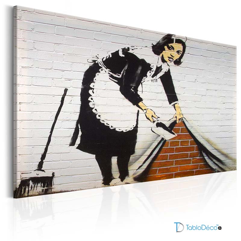 Acheter un Tableau Banksy Femme de Ménage - TabloDéco.fr