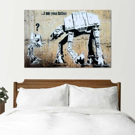 Reproduction sur toile " I Am Your Father" de Banksy - TabloDéco.fr