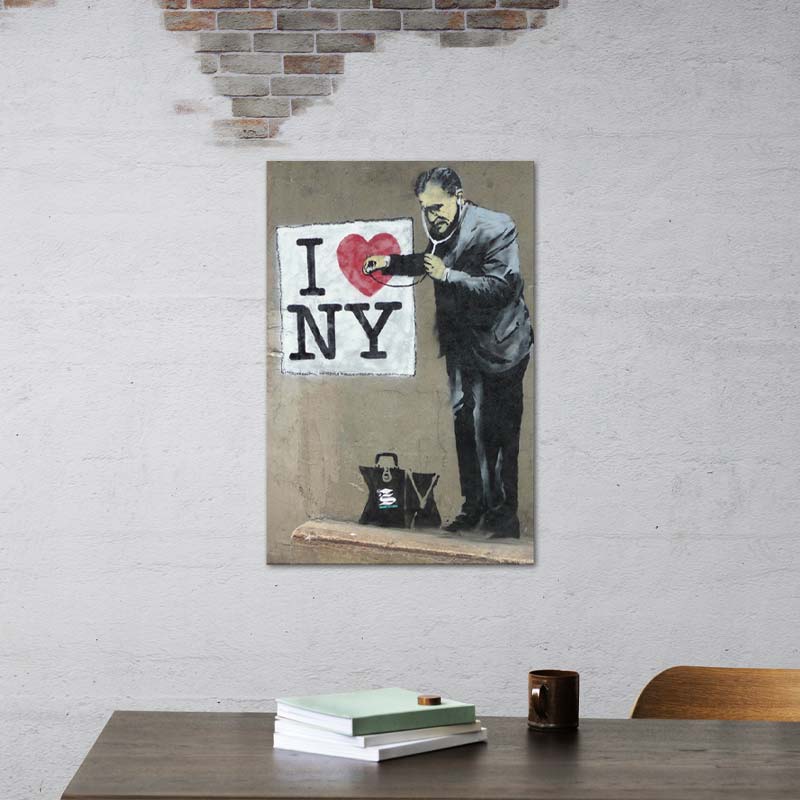 Tableau de décoration de Banksy I Love New York - TabloDéco.fr