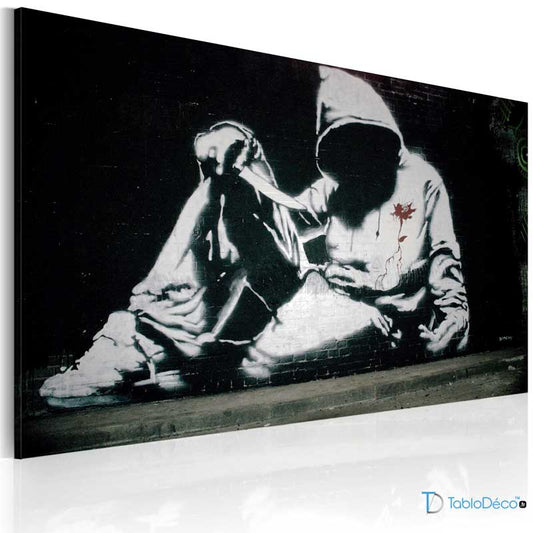 Tableau sur toile Banksy inconnu - TabloDéco.fr