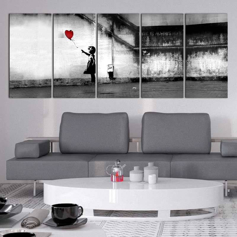 Tableau sur toile Banksy La Petite fille au ballon