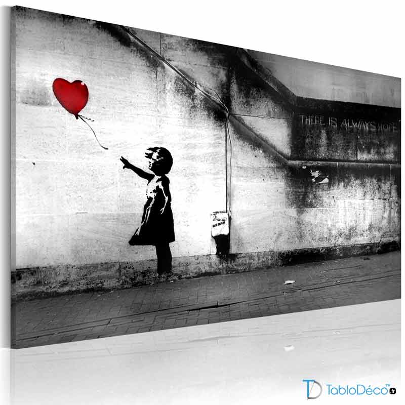 Tableau Banksy La Petite fille au ballon