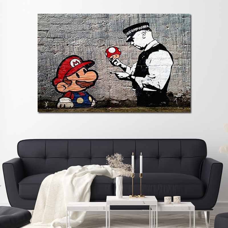 Tableau Banksy Mario