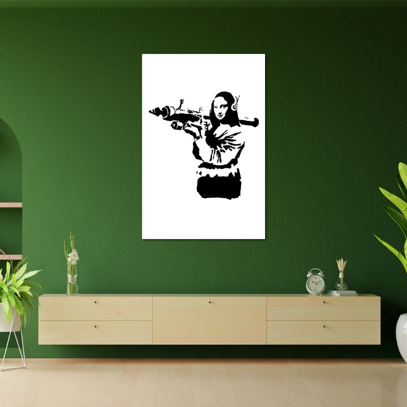Tableau déco "Mona Lisa Bazooka" de Banksy -TabloDéco.fr
