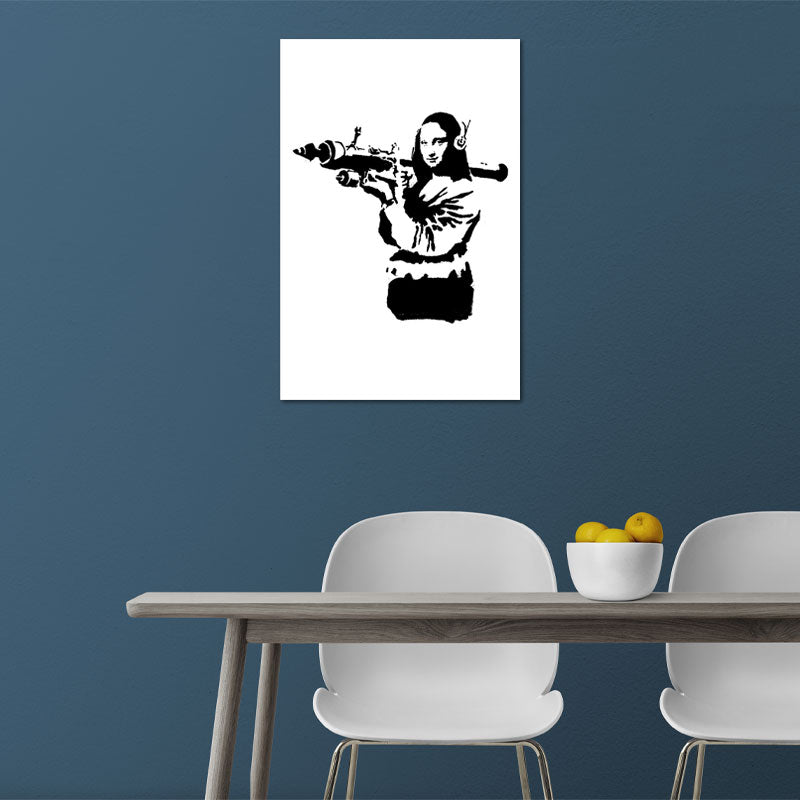 Tableau Banksy "Mona Lisa Bazooka" - TabloDéco.fr