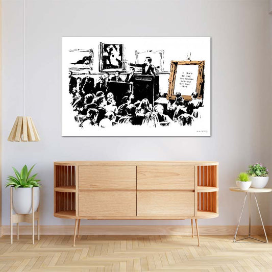 Toile décorative de Banksy "Morons" - TabloDéco.fr