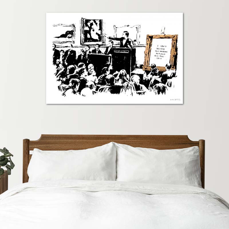 Tableau Banksy "Morons" - TabloDéco.fr