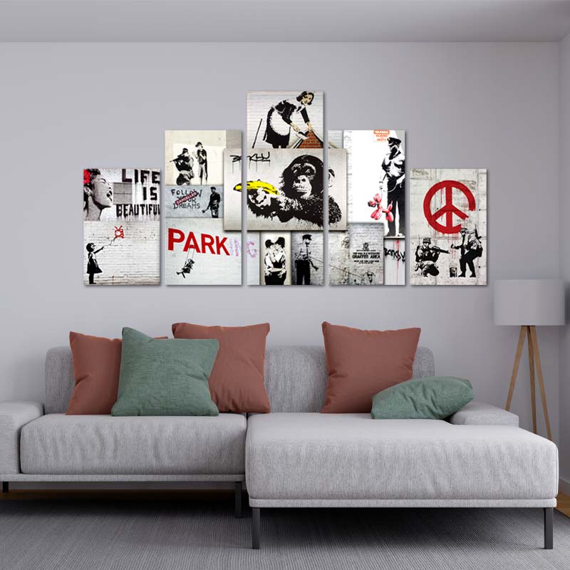 Toile au design Originale de Banksy - TabloDéco.fr