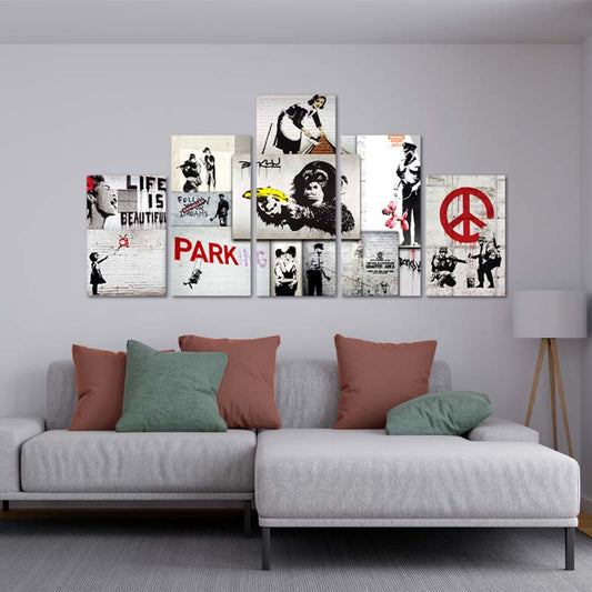 Toile au design Originale de Banksy - TabloDéco.fr