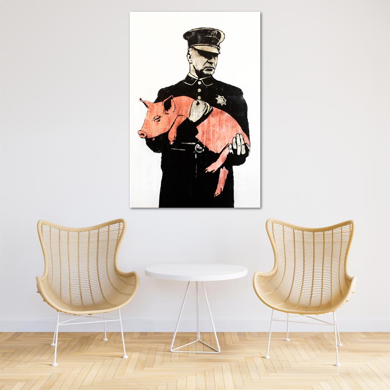 Tableau Banksy "Police Pig" - TabloDéco.fr