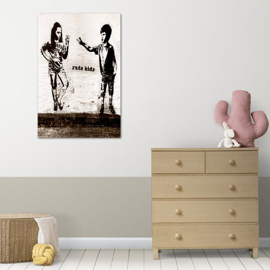 Toile décorative de Banksy "Rude Kids" - TabloDéco.fr