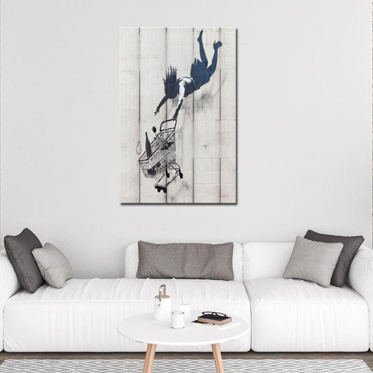 Tableau Banksy La Chute