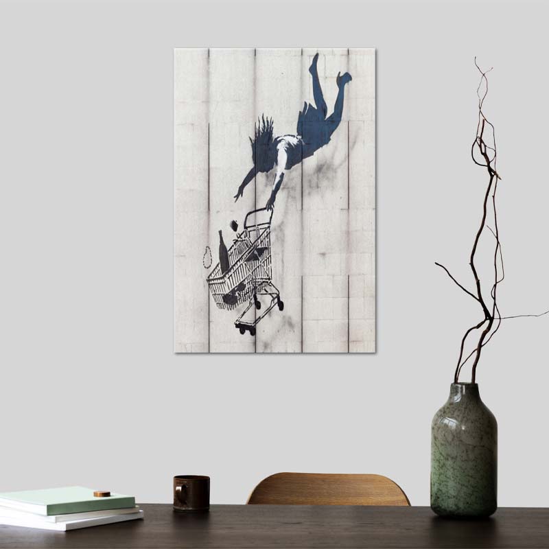 Toile déci Banksy "Shop Till You Drop" - TabloDéco.fr
