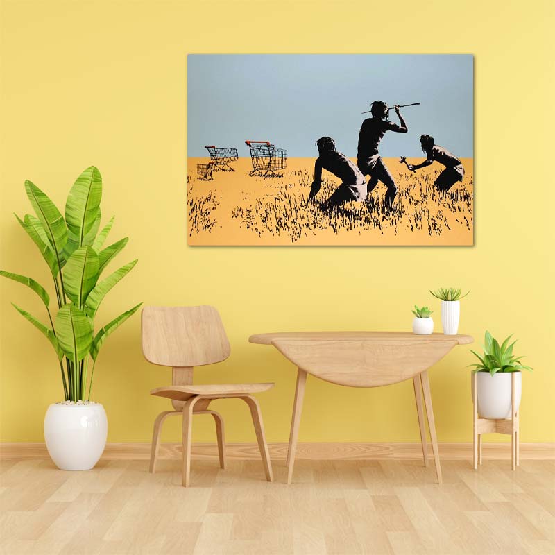 Toile décorative de Banksy "Trolley Hunters" - TabloDéco.fr