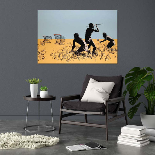 Tableau Banksy "Trolley Hunters" - TabloDéco.fr