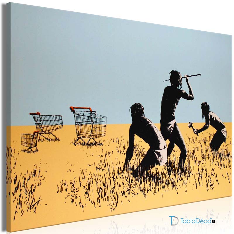 Acheter une reproduction sur toile "Trolley Hunter" dans Banksy - TabloDéco.fr