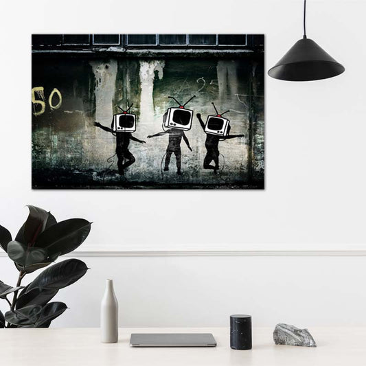 Tableau Banksy TV Head - TabloDéco.fr