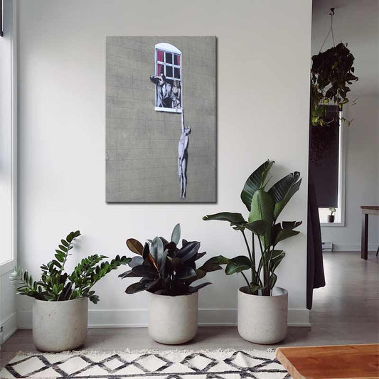 Tableau Banksy Well Hung Lover - TabloDéco.fr