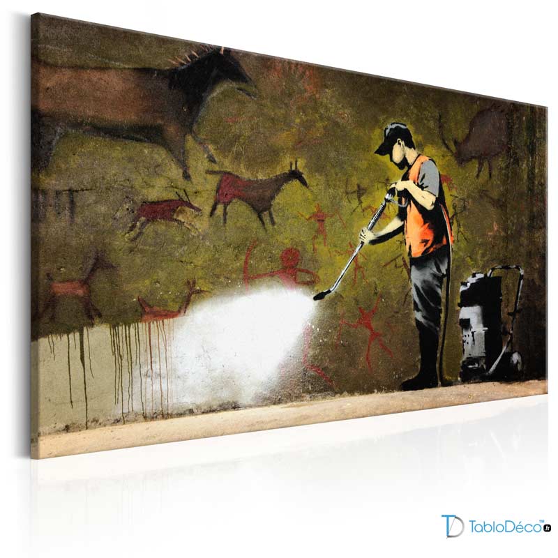 Tableau sur toile Banksy Whitewashing Lascaux