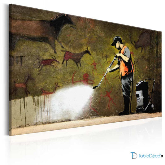 Tableau sur toile Banksy Whitewashing Lascaux