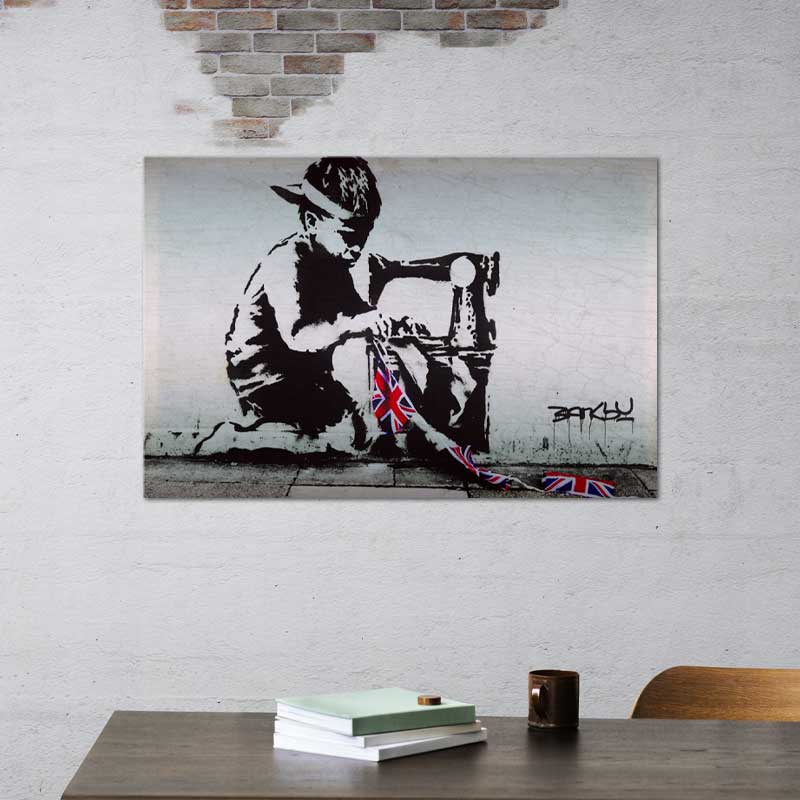 Tableau de décoration Banksy Slave Labour - TabloDéco.fr
