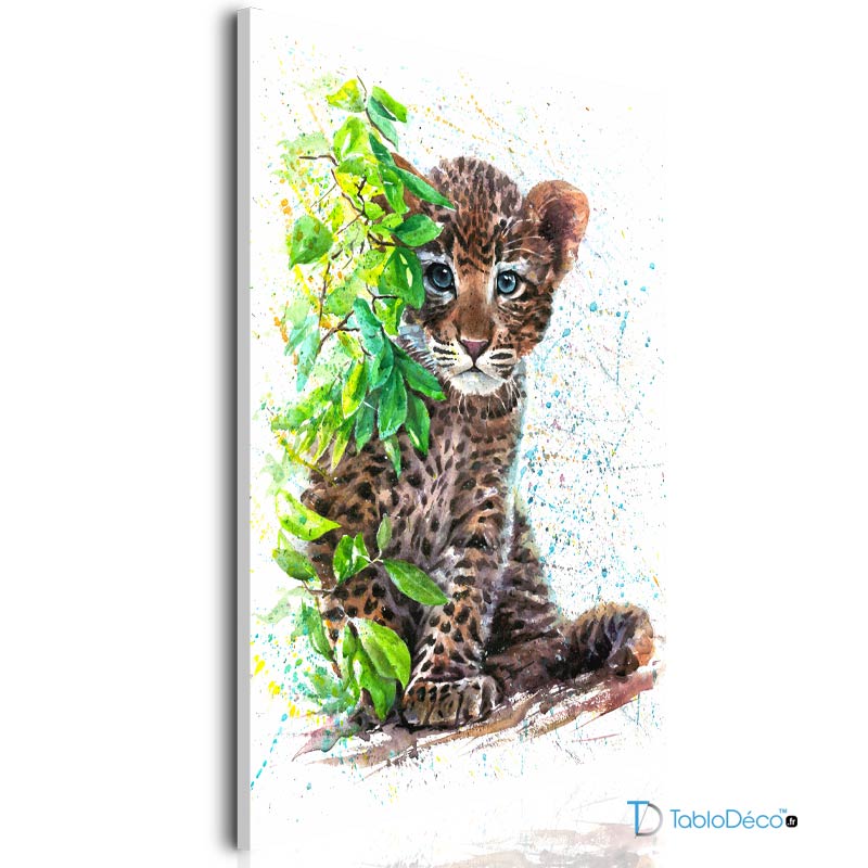 Acheter un tableau d'un bébé léopard - TabloDéco.fr