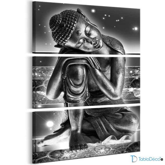 Tableau Bouddha Argent
