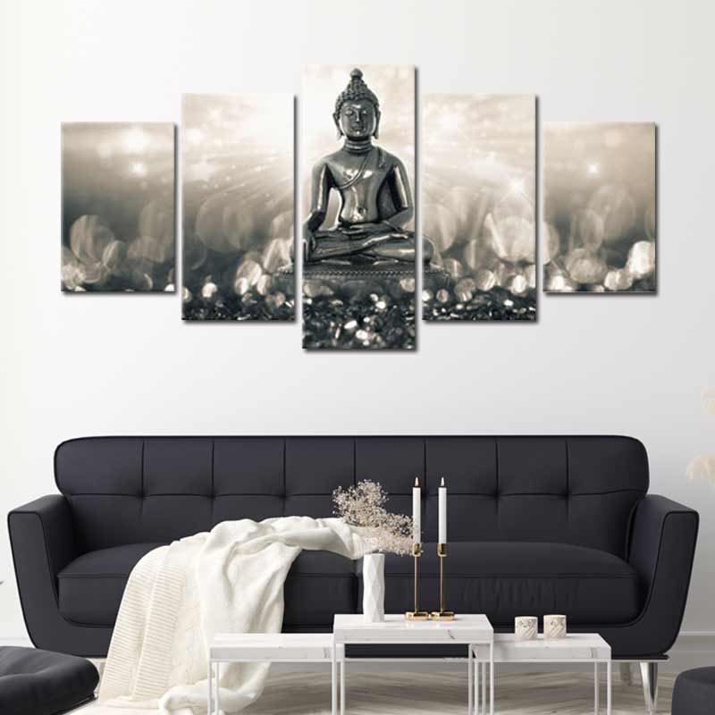 Tableau Bouddha Assis - TabloDéco.fr
