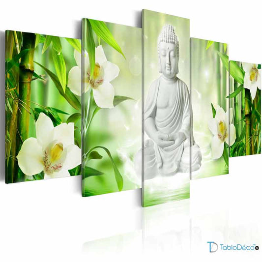 Acheter un Tableau Bouddha Blanc - TabloDéco.fr