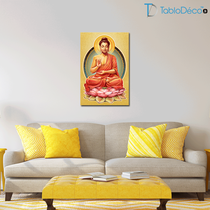 Tableau sur toile Bouddha Couleur