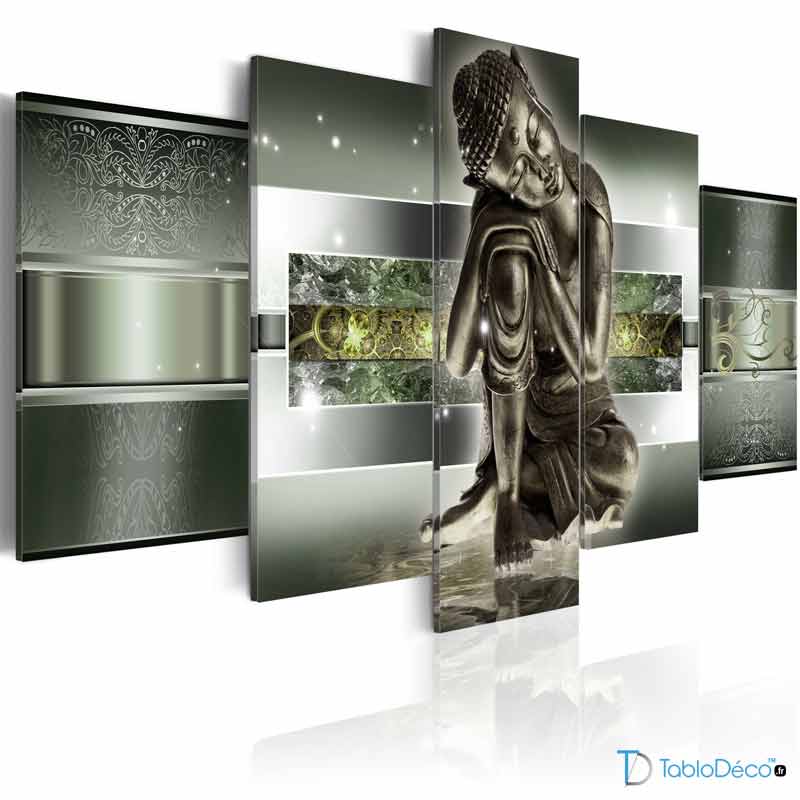 Acheter un Tableau Bouddha Design en 5 parties - TabloDéco.fr