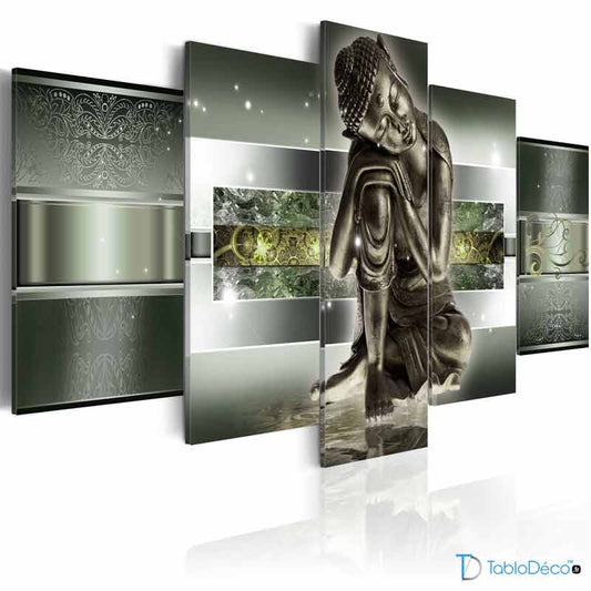 Acheter un Tableau Bouddha Design en 5 parties - TabloDéco.fr