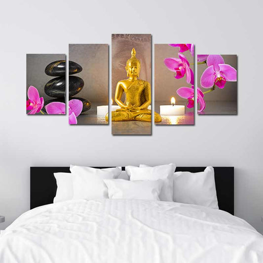 Tableau sur toile Bouddha Doré