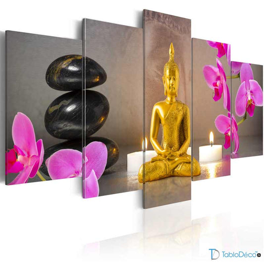Tableau Bouddha Doré