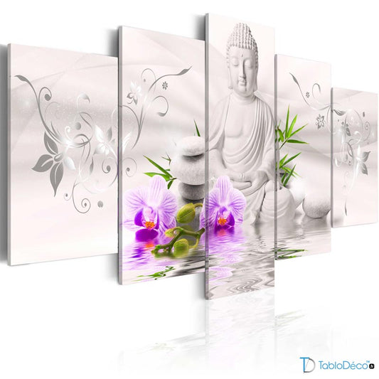 Tableau Bouddha Orchidée - TabloDéco.fr