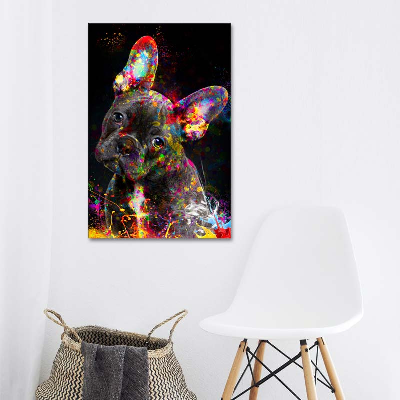 Tableau Bouledogue Pop Art