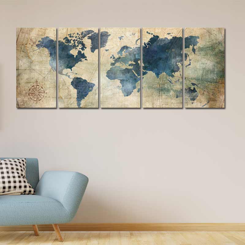 Tableau déco Carte du Monde Ancienne