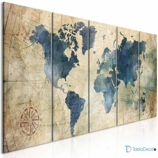 Tableau Carte du Monde Ancienne