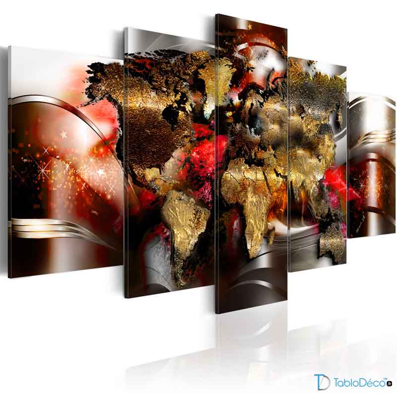 Achat d'un Tableau Carte du Monde Design - TabloDéco.fr